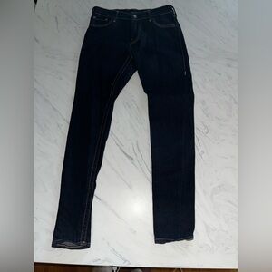 True religion jennie curvy high rise jeans super skinny dark blue  28 stretch
